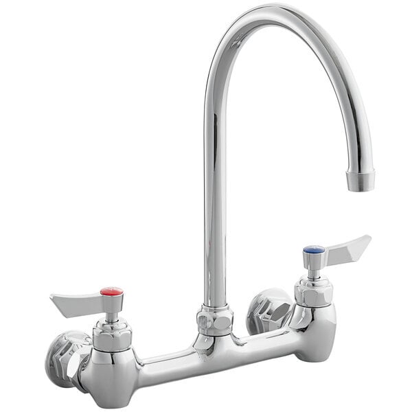 Scratch and Dent Waterloo Wall-Mount Faucet with 8" Gooseneck Spout and 8" Centers