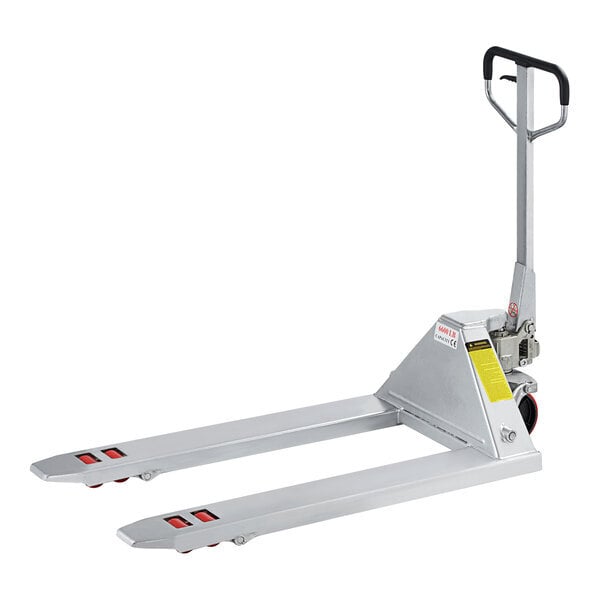 Scratch and Dent Lavex 27" x 48" Galvanized Steel Manual Pallet Jack - 6,600 lb. Capacity