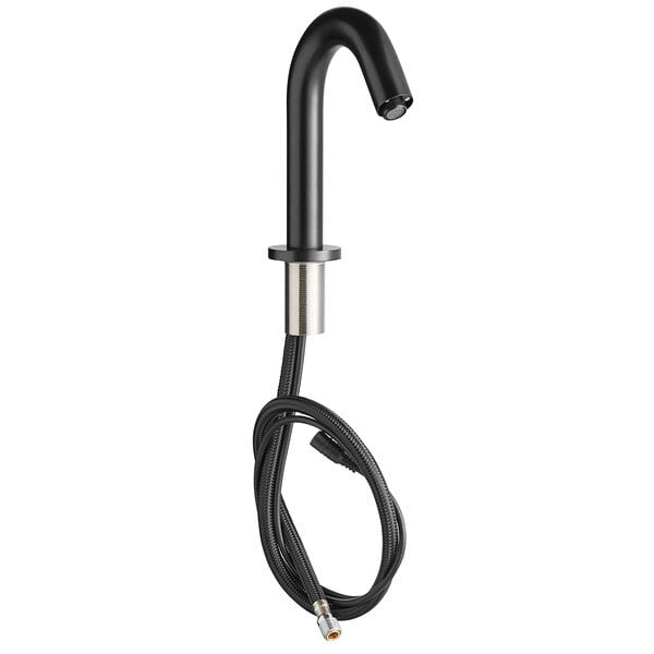 Scratch and Dent Waterloo Deck Mount Matte Black Hands-Free Sensor Faucet with 4 3/4" Gooseneck Spout and Concealed Sensor