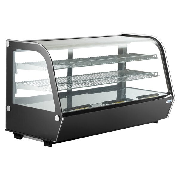 Scratch and Dent Avantco BCC-48-HC 48" Black Refrigerated Countertop Bakery Display Case with LED Lighting