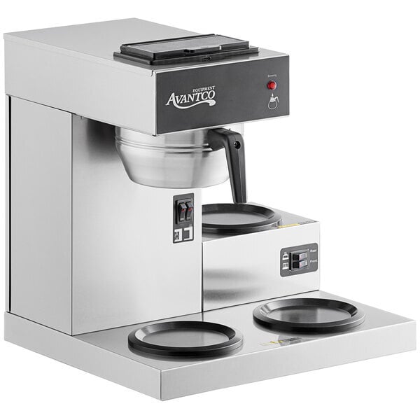 Scratch and Dent Avantco C30 Pourover Commercial Coffee Maker with 3 Warmers - 120V