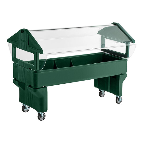 Scratch and Dent Carlisle 660808 Forest Green 6' "Six Star" Open Base Portable Youth Food / Salad Bar
