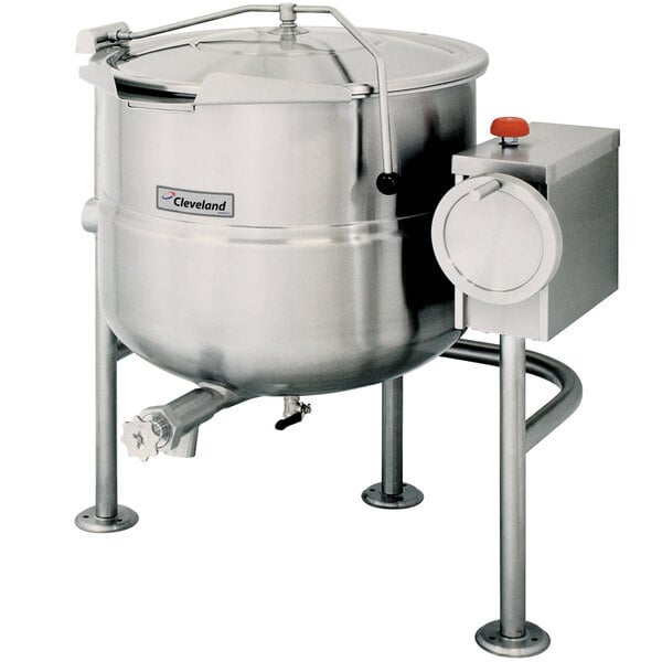 Scratch and Dent Cleveland KDL-25-T 25 Gallon Tilting 2/3 Steam Jacketed Direct Steam Kettle