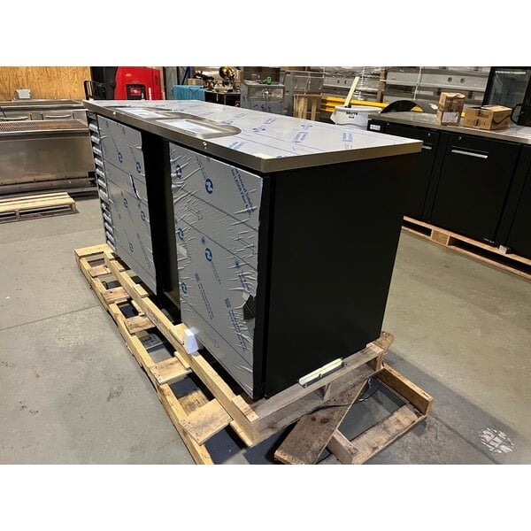 Scratch and Dent Beverage-Air DD68HC-1-B-016 (2) Double Tap Kegerator Beer Dispenser - Black, (3) 1/2 Keg Capacity