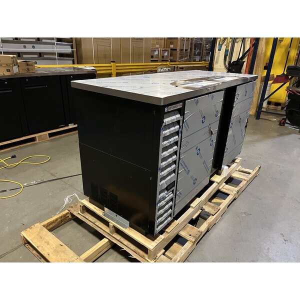 Scratch and Dent Beverage-Air DD68HC-1-B-016 (2) Double Tap Kegerator Beer Dispenser - Black, (3) 1/2 Keg Capacity