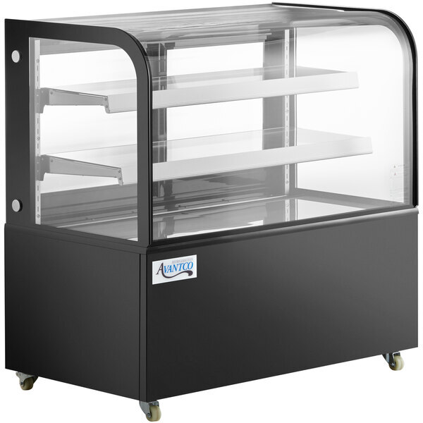 Scratch and Dent True FLM-81~TSL01 80 3/4" Black Refrigerated Glass Door Merchandiser with LED Lighting and Full Length Doors