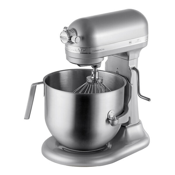 Scratch and Dent KitchenAid KSM8990CU Contour Silver 8 Qt. Bowl Lift Countertop Mixer with Standard Accessories - 120V, 1 3/10 hp