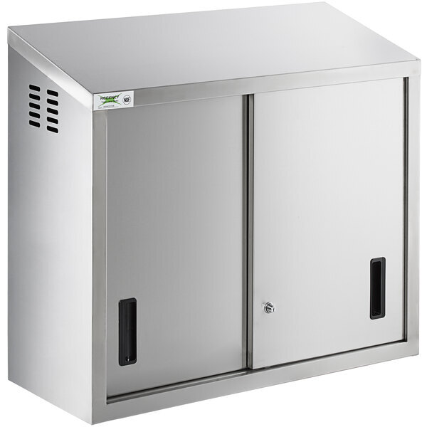 Scratch and Dent Regency 36" Stainless Steel Wall Cabinet with Sliding Doors