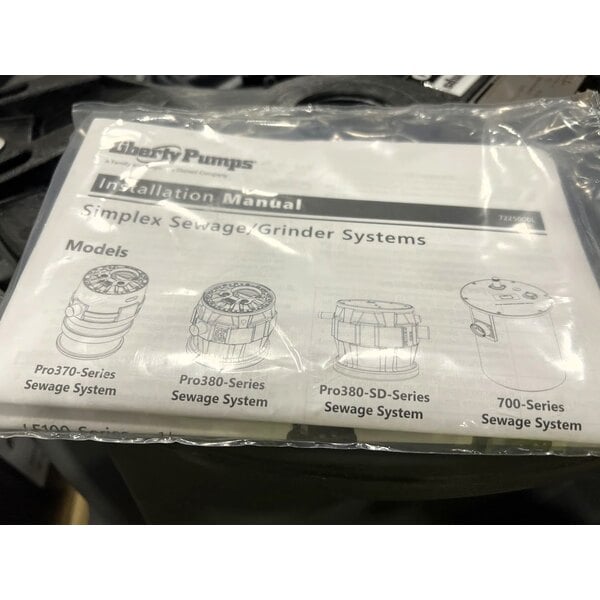 Scratch and Dent Liberty Pump PRO380-Series P382LE41 2" Simplex Sewage System - 4/10 hp, 115V