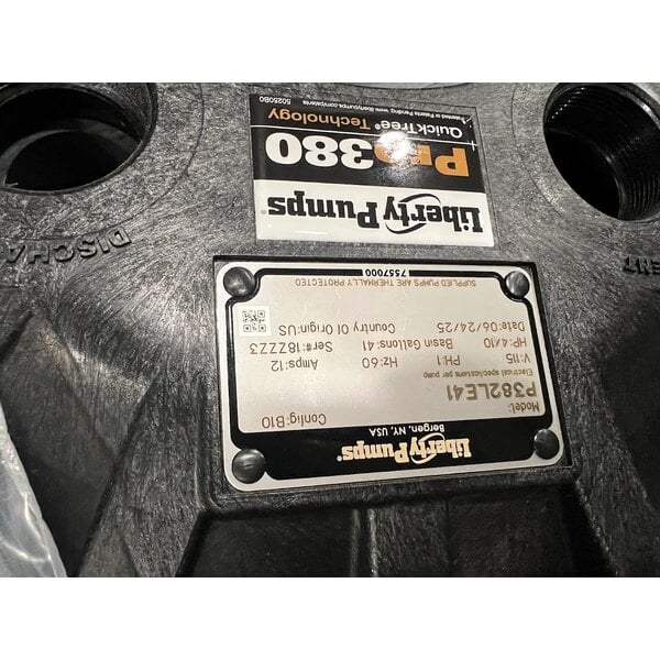 Scratch and Dent Liberty Pump PRO380-Series P382LE41 2" Simplex Sewage System - 4/10 hp, 115V