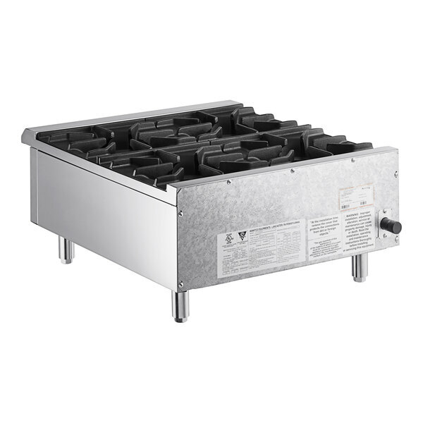 Scratch and Dent Avantco Chef Series CAG-R-4-24 24" 4 Burner Gas Countertop Range - 100,000 BTU