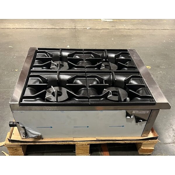 Scratch and Dent Avantco Chef Series CAG-R-4-24 24" 4 Burner Gas Countertop Range - 100,000 BTU