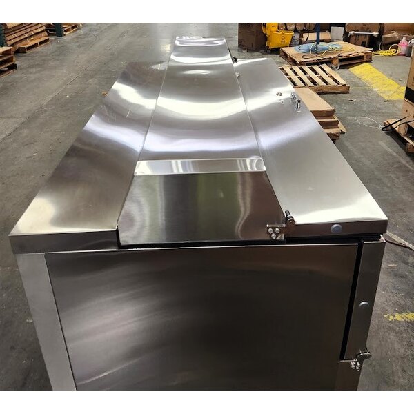 Scratch and Dent True TMC-58-S-HC 58 1/4" One Sided Milk Cooler with Stainless Steel Exterior and Aluminum Interior