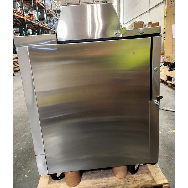 Scratch and Dent True TMC-58-S-HC 58 1/4" One Sided Milk Cooler with Stainless Steel Exterior and Aluminum Interior