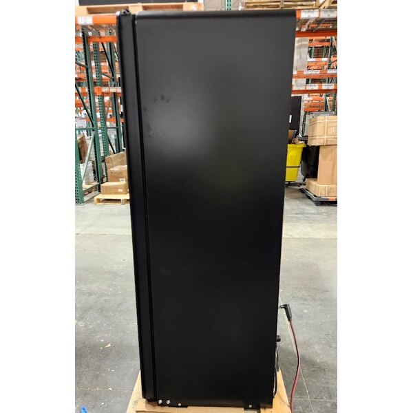 Scratch and Dent True CVM-13-HC~EGC01 24 7/8" Black Refrigerated Contemporary Glass Door Merchandiser with LED Lighting - 64" Tall