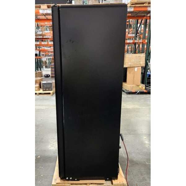 Scratch and Dent True CVM-13-HC~EGC01 24 7/8" Black Refrigerated Contemporary Glass Door Merchandiser with LED Lighting - 64" Tall