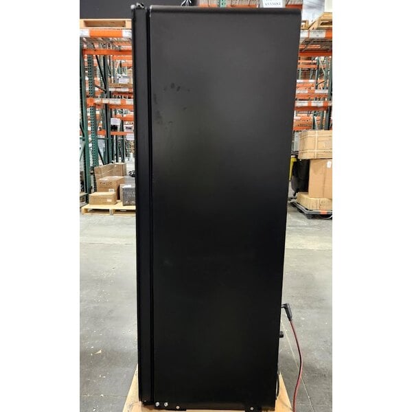 Scratch and Dent True CVM-13-HC~EGC01 24 7/8" Black Refrigerated Contemporary Glass Door Merchandiser with LED Lighting - 64" Tall