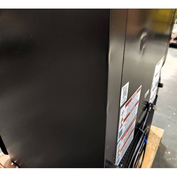 Scratch and Dent True CVM-13-HC~EGC01 24 7/8" Black Refrigerated Contemporary Glass Door Merchandiser with LED Lighting - 64" Tall