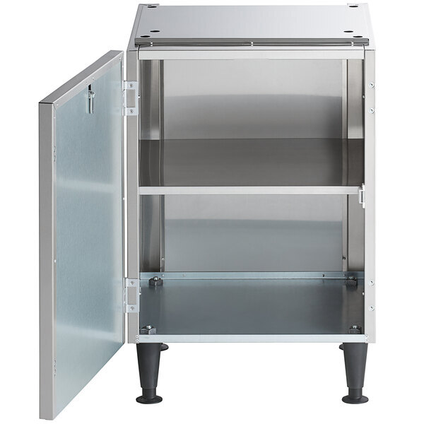 Scratch and Dent Scotsman HST21-A 21 1/2" x 23 3/4" Enclosed Stainless Steel Ice Dispenser Stand with Door