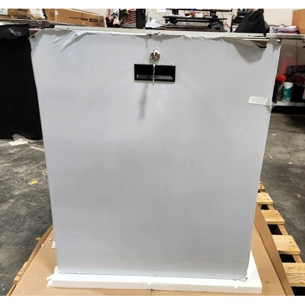 Scratch and Dent Scotsman HST21-A 21 1/2" x 23 3/4" Enclosed Stainless Steel Ice Dispenser Stand with Door