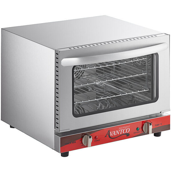 Scratch and Dent Avantco CO-14 Quarter Size Countertop Convection Oven, 0.8 Cu. Ft. - 120V, 1440W