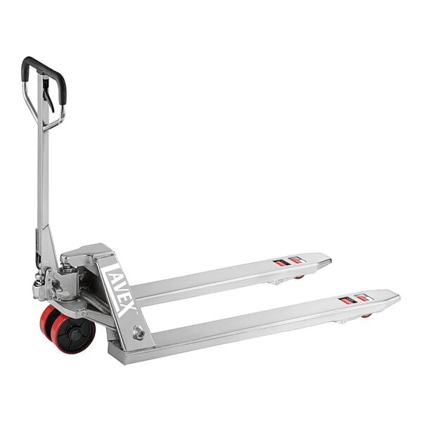 Scratch and Dent Lavex 27" x 48" Stainless Steel Manual Pallet Jack - 4,400 lb. Capacity