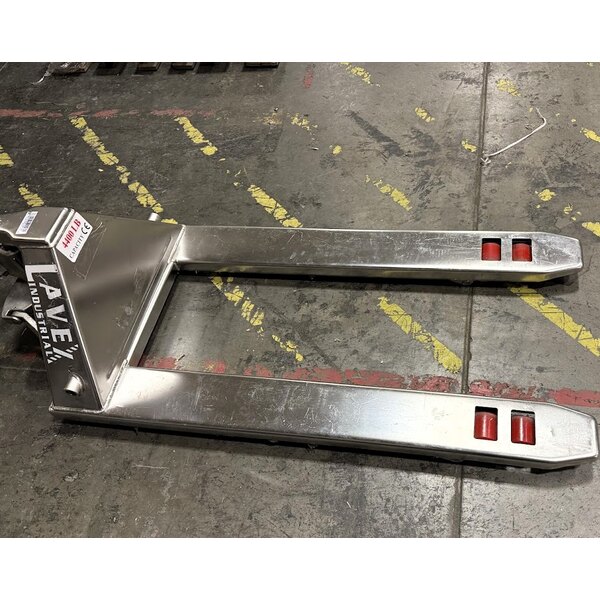 Scratch and Dent Lavex 27" x 48" Stainless Steel Manual Pallet Jack - 4,400 lb. Capacity