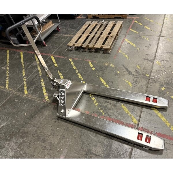 Scratch and Dent Lavex 27" x 48" Stainless Steel Manual Pallet Jack - 4,400 lb. Capacity
