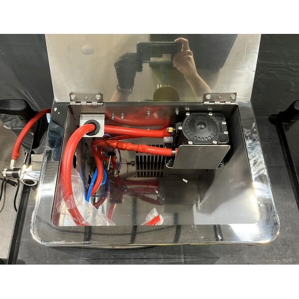 Scratch and Dent Pavoni Ciocospritz 16 1/2" x 15 3/4" x 15 3/4" Stainless Steel Countertop Electric Chocolate Sprayer CIOCOSPRITZ110V - 110V