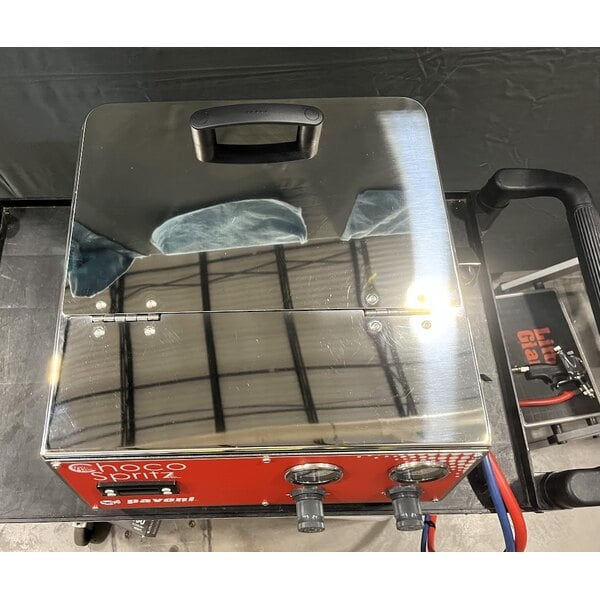 Scratch and Dent Pavoni Ciocospritz 16 1/2" x 15 3/4" x 15 3/4" Stainless Steel Countertop Electric Chocolate Sprayer CIOCOSPRITZ110V - 110V