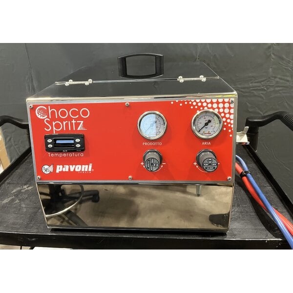 Scratch and Dent Pavoni Ciocospritz 16 1/2" x 15 3/4" x 15 3/4" Stainless Steel Countertop Electric Chocolate Sprayer CIOCOSPRITZ110V - 110V