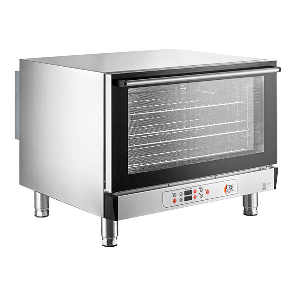 Scratch and Dent Cooking Performance Group COF-D4-M Electric Digital Countertop 4 Tray Full Size Convection Oven with Moisture Injection - 208-240V, 5600W