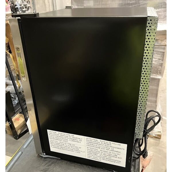 Scratch and Dent Excellence EMM-3HC Black Countertop Display Refrigerator with Swing Door