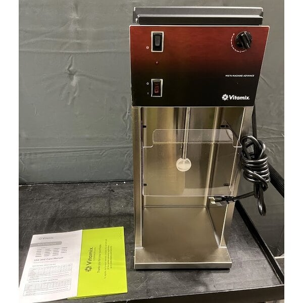 Scratch and Dent Vitamix 580 Mix'n Mixer Advance 1/2 hp Single Head Pre-Programmed Countertop Frozen Dessert Mixer with Permanent Soft Ice Cream Agitator - 120V