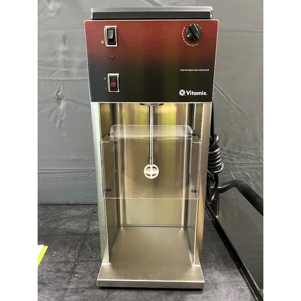 Scratch and Dent Vitamix 580 Mix'n Mixer Advance 1/2 hp Single Head Pre-Programmed Countertop Frozen Dessert Mixer with Permanent Soft Ice Cream Agitator - 120V