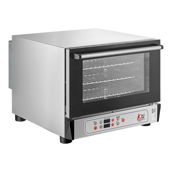 Scratch and Dent Cooking Performance Group COH-D3-A Electric Digital Countertop 3 Tray Half Size Convection Oven with Moisture Injection - 120V, 1650W