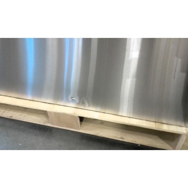 Scratch and Dent Avantco UBB-60S-GT-S 60" Stainless Steel Underbar Height Narrow Sliding Glass Door Back Bar Refrigerator with Galvanized Top and LED Lighting