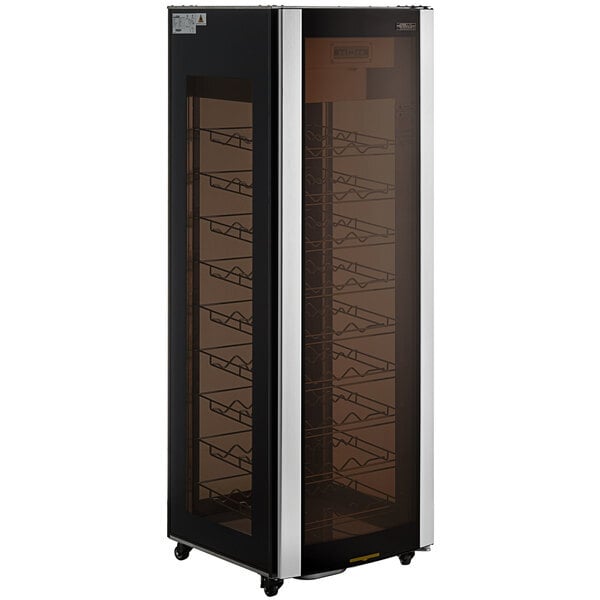 Scratch and Dent AvaValley W-4GD-15 Single Section 81-Bottle Glass-Sided Wine Merchandiser