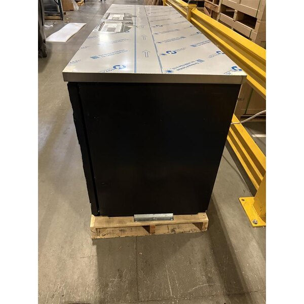 Scratch and Dent Beverage-Air DD94HC-1-B-144 (2) Four Tap Kegerator Beer Dispenser - Black, (5) 1/2 Keg Capacity