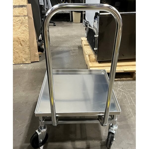 Scratch and Dent Metro DH2121C Heavy Duty Aluminum Glass Rack Dolly with Handle