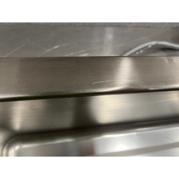 Scratch and Dent Avantco TM-12H Top Mount Drop-In Full Size Hot Food Well with Round Inside Corners and Drain - 240V, 1,600W