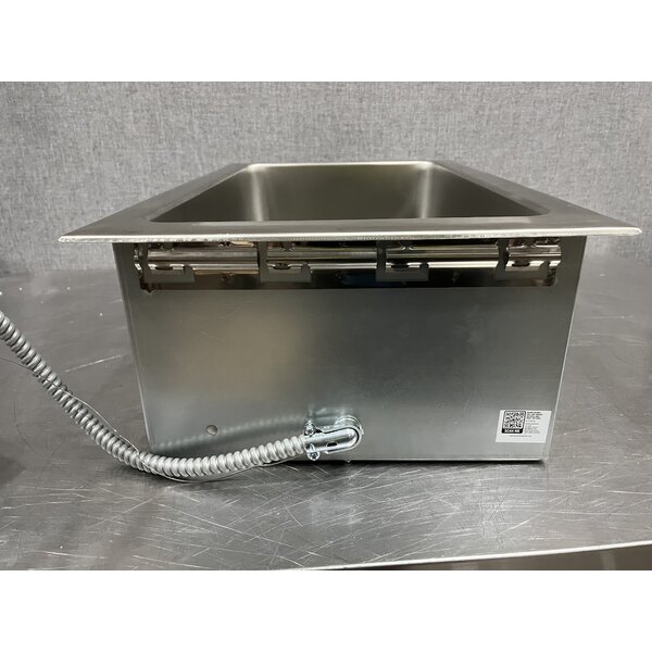 Scratch and Dent Avantco TM-12H Top Mount Drop-In Full Size Hot Food Well with Round Inside Corners and Drain - 240V, 1,600W