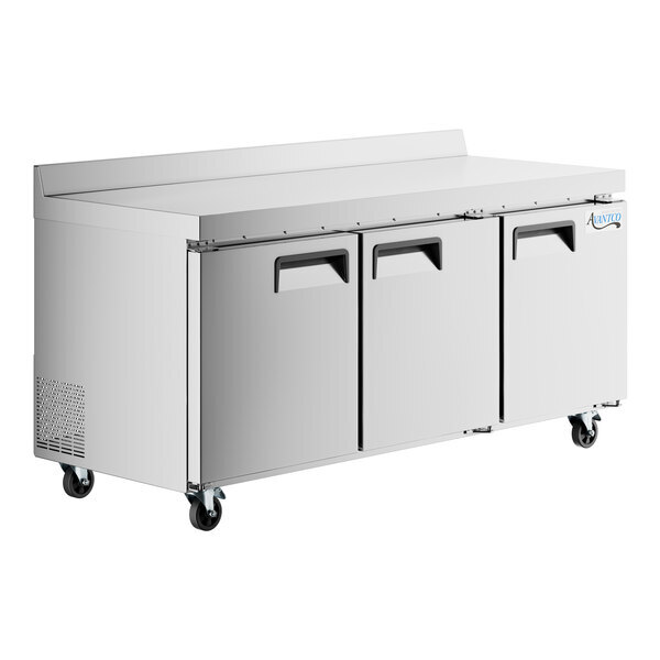 Scratch and Dent Avantco AWT-72R 72" Worktop Refrigerator with 3 1/2" Backsplash