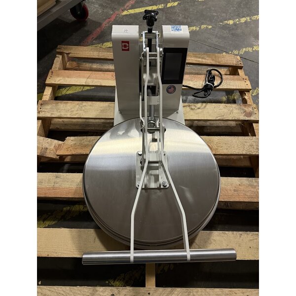 Scratch and Dent DoughXpress DM-18 18" Manual Clamshell Pizza Dough Press - 120V, 1150W