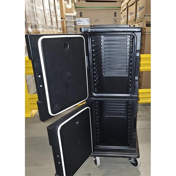 Scratch and Dent Cambro UPC800110 Ultra Camcart® Black Insulated Food Pan Carrier - Holds 12 Pans