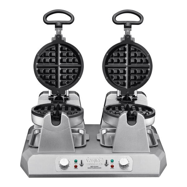 Scratch and Dent Waring WW250X2 Non-Stick Double Belgian Waffle Maker - 120V, 2400W