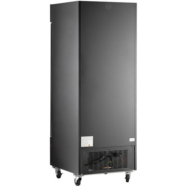 Scratch and Dent Avantco GD-ICE-24F 31" Black Customizable Indoor Glass Door Ice Merchandiser