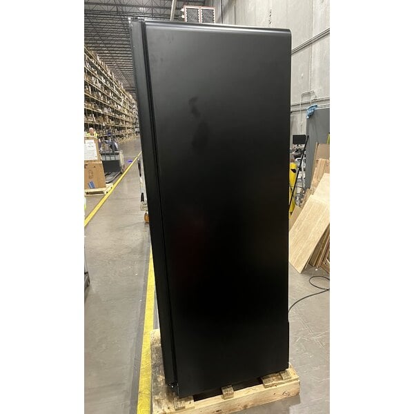 Scratch and Dent True CVM-27-HC~EGC01 30" Black Refrigerated Contemporary Glass Door Merchandiser with LED Lighting - 78 1/2" Tall