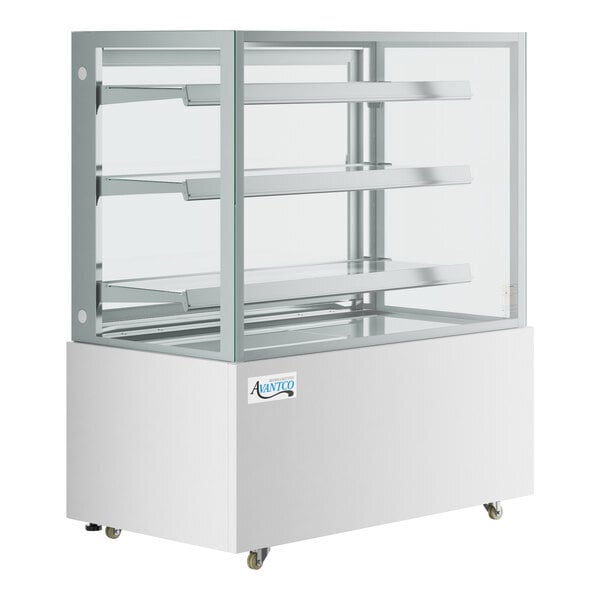 Scratch and Dent Avantco BCF-48-HC 47 3/16" Square Glass White Refrigerated Bakery Display Case