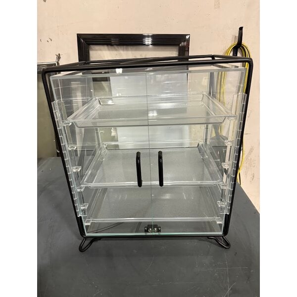 Scratch and Dent Cal-Mil 1501-13 Glacier Three Tier Acrylic Display Case with Wire Frame - 16" x 12" x 19"